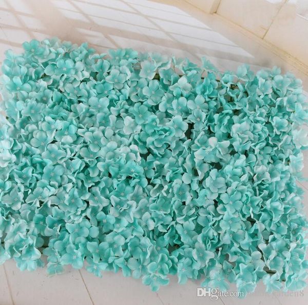 

10pcs/lot 60x40cm romantic artificial rose hydrangea flower wall for wedding party stage and backdrop decoration many colors
