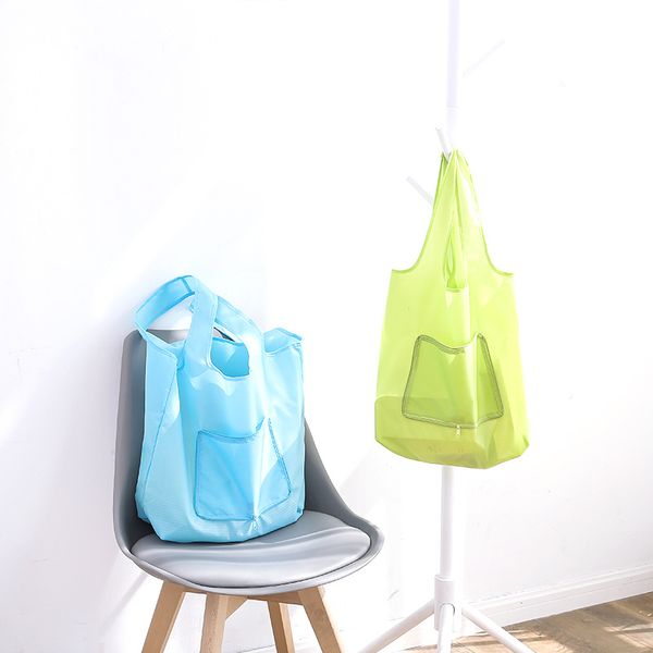 

fashion portable oxford shopping bag reusable grocery bags large capacity eco tote simple foldable handy storage handbags