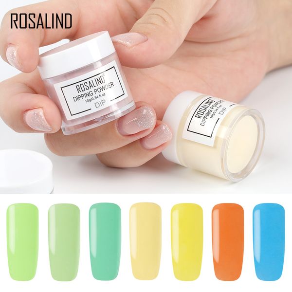 

rosalind 10g dipping powder nail natural color holographic glitter nail art powder d101-124 no need lamp cure, Silver;gold