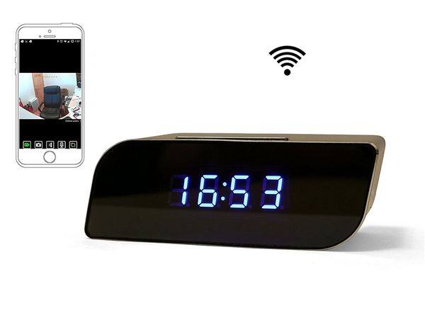 

wifi super camera clock 1080p hd night vision security network camera motion detector for smartphone tablet pc nanny cam retail box 10pcs