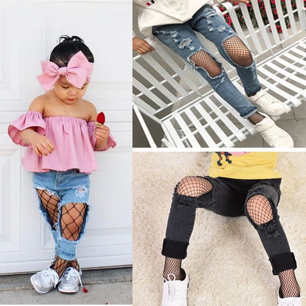 New Fashion Kids Neonate Black Mesh Infant Baby Girl Abbigliamento Bambini Leggings a rete Scaldamuscoli