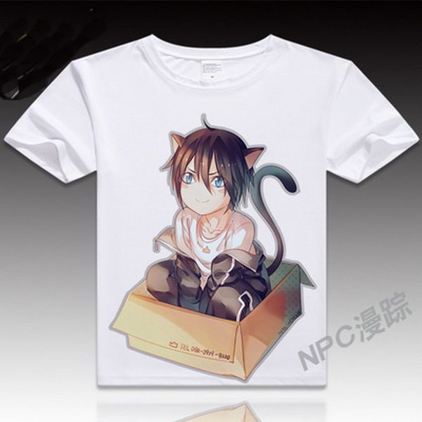 

anime tee japan anime noragami t shirt short sleeve cartoon aragoto yukine t-shirts cosplay, White;black