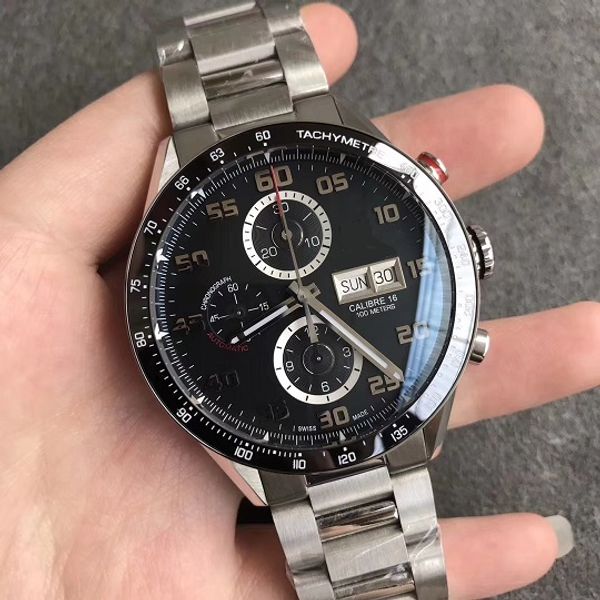 

43 мм хронограф V6F водонепроницаемый лучшее качество автоматический 7750 хроно мужские часы сапфировое стекло день мужские наручные часы V6 дата тахиметр безель