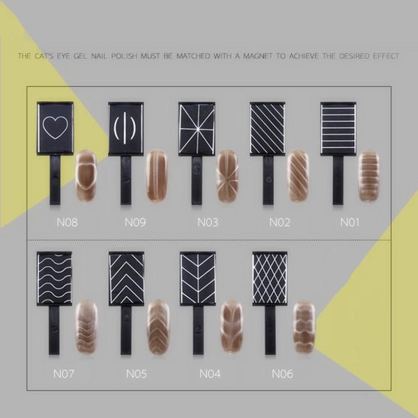 

cat eye uv gel nail polish diy nail art magnetic stick tools 3d magical sticker 9 designs effectsstrong magnet for gradients, Red;pink