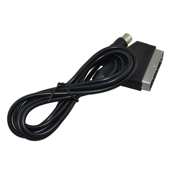 Cabo scart de 1.8m, 6 pés, para sega mega drive 2 md2 genesis 2, durável, rgb, áudio e vídeo, cabo av, dhl, fedex, ups, frete grátis