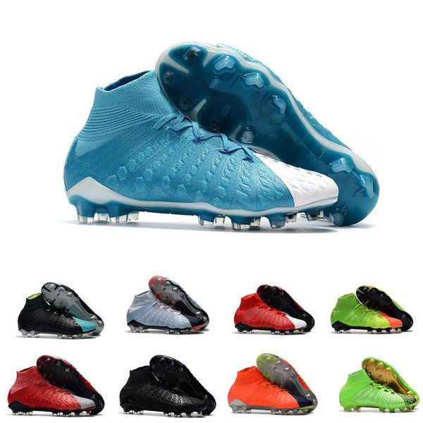 

скидка новые мужчины высокие лодыжки футбольная обувь Гипервеном Phantom III DF FG motion bl