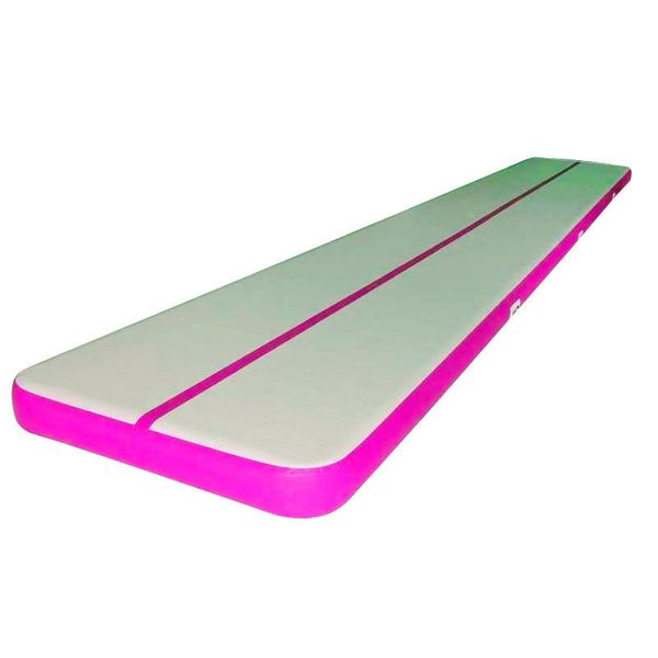 

7x1x0.1m inflatable gymnastics air track tumbling mat air tumbling floor mats w/electric pump for home use, beach, park water