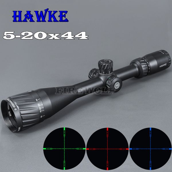 

HAWKE 5-20x44 AOIR Hunting Scopes RGB Illuminated Optic Sight Reticle Scope Full Size Tactical Scope For Airsoft Air Guns