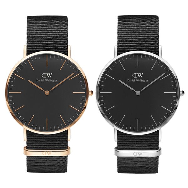 

De igner watch daniel watche men women luxury 36 40mm couple fahion gold wri twatche military quality clock montre pour femme