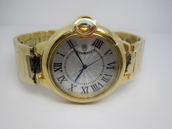 

mens watch stainless steel watch quartz watches white face 047 ing, Slivery;brown