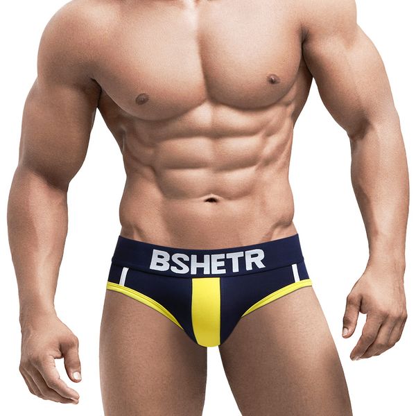 

bshetr new style male underwear briefs men soft briefs male panties slip cueca cotton men's briefs gay underpant fashion pants r-106, Black;white