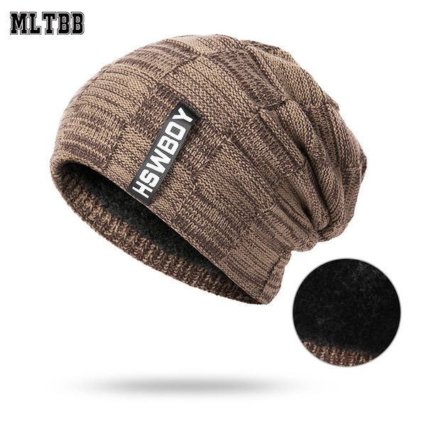 

mltbb fashion brand bone men's winter hat knitted wool hat men's hip hop cap turban skullies balaclava cap women gorros