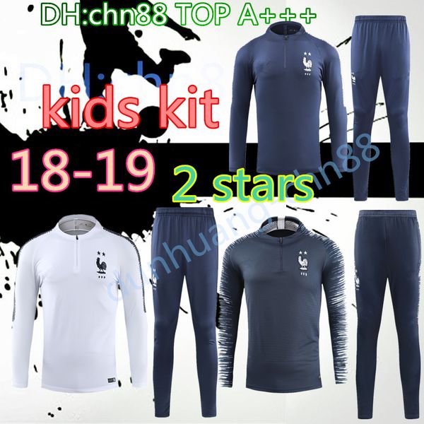 

18 19 franceh 2 tar kid jacket track uit 2018 2019 world cup mbappe luca home football occer kit training uit weat hirt quality