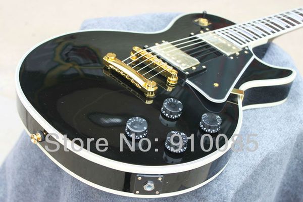 

Новое прибытие горячей продажи LP Custom Shop черное дерево гриф, Лады привязки Китай гитара завод электрогитара Бесплатная доставка
