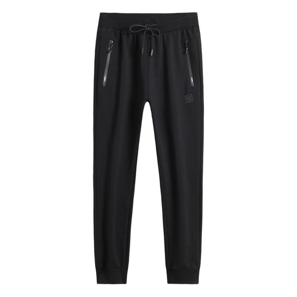 

new big size 8xl 7xl 6xl men's cotton big size pants plus sweatpants men's casual pants fat tide elastic waist full leng, Black