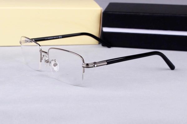 

2020 new men's half frame myopia frame high-grade ultra-light men fashion 738d size 57-18-145, Black