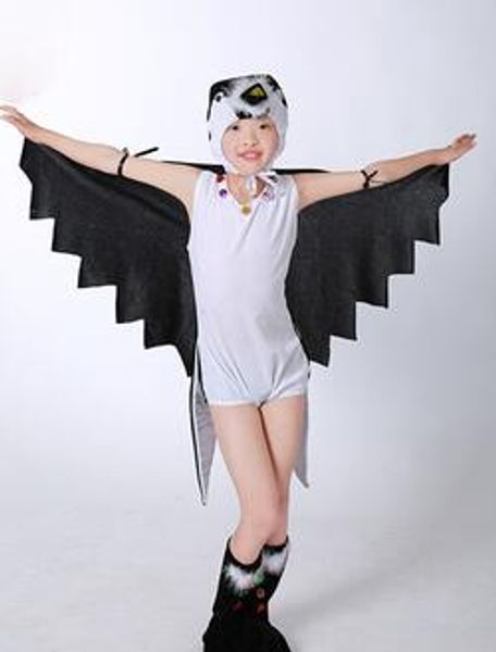 

2017 новый стиль дети косплей маленький ласточка животных выполнять блестки одежда мальчиков и девочек танец сиамские одежда, Black