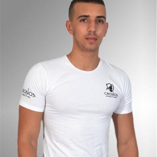 

the new men's summer print fashion t-shirt, White;black