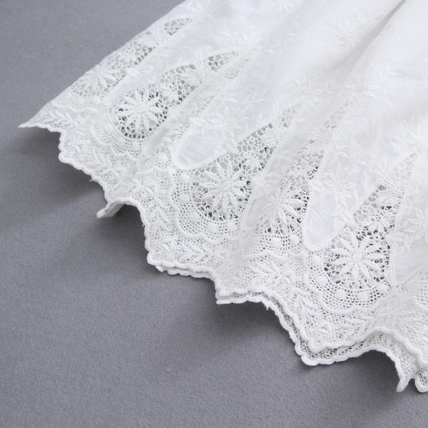 

female elastic high waist cotton skirt mori girl sweet lace embroidery white skirt saia elastic waist women casual underskirts, Black