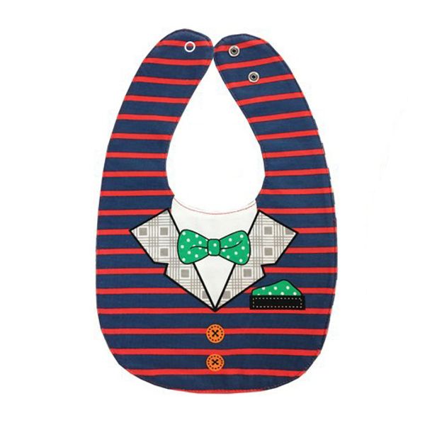 

wott sale button red and blue striped lattice bow tie double-sided cartoon button buckle baby bracelet baby mouth scarf c
