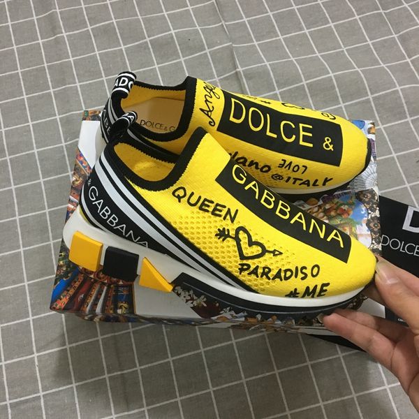 

Branded men graffiti print fabric orrento lip on neaker de igner women two tone rubber micro ole ca ual hoe dhl hoe