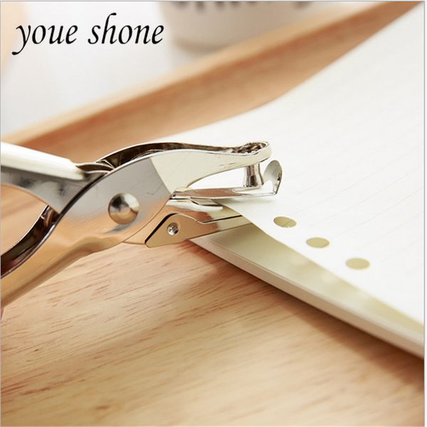 

korea creative stationery single hole machine manual metal punching pliers paper stationery binding puncher scrapbooking 8 page