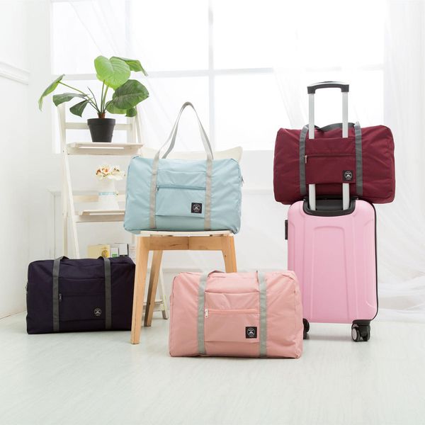 

portablenew arrived travel storage bag waterproof polyester folding luggage handbag pouch-larger size shoulder bag with front big pocket