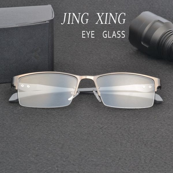 

jingxingeyeglass brand 2018 glasses alloy frames myopia frames comfortable non-slip frame, Silver