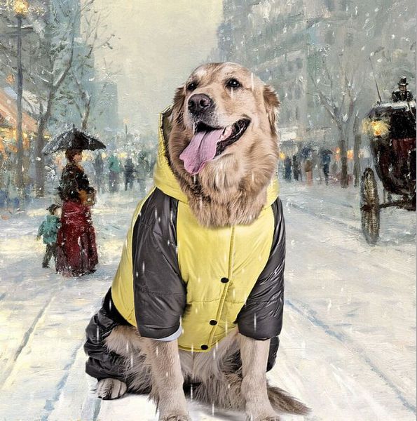 Acheter Grands Chiens Roi Vêtements Samoyeds Golden Retriever Sur Vêtements De Chien De Grande Race Veste Dhiver Chaude Gilet Livraison Gratuite De