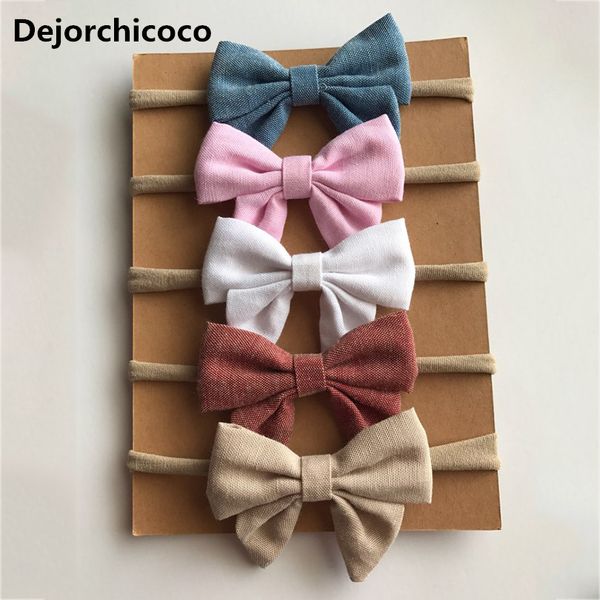 Newborn Baby Bows Headbands Nylon Headbands For Baby Girls Head
