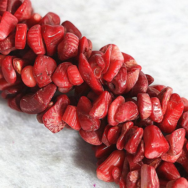 

diy semi-finished products excellent quality 5 strands red natural coral irregular gravel 5-7mm chips nugget semi-precious stone loose beads, Black