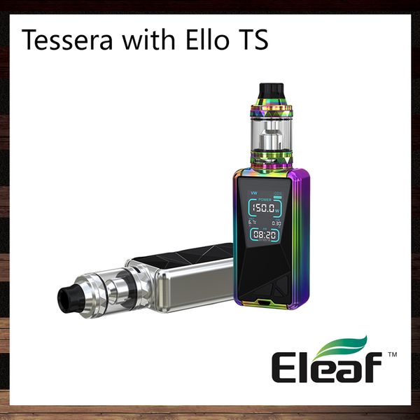 

eleaf tessera with ello ts tessera 2ml battery mod kit screen original 1.45inch 150w / 4ml ello ts low-poly atomizer 3400mah 100% desig utig