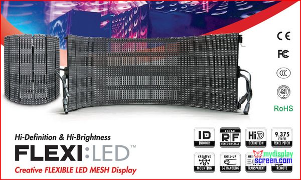 

flexible led video display outdoor.indoor rental use, 1280mm * 320mm, smd 3 in 1 high brightness leds,rental soft bamboo screen