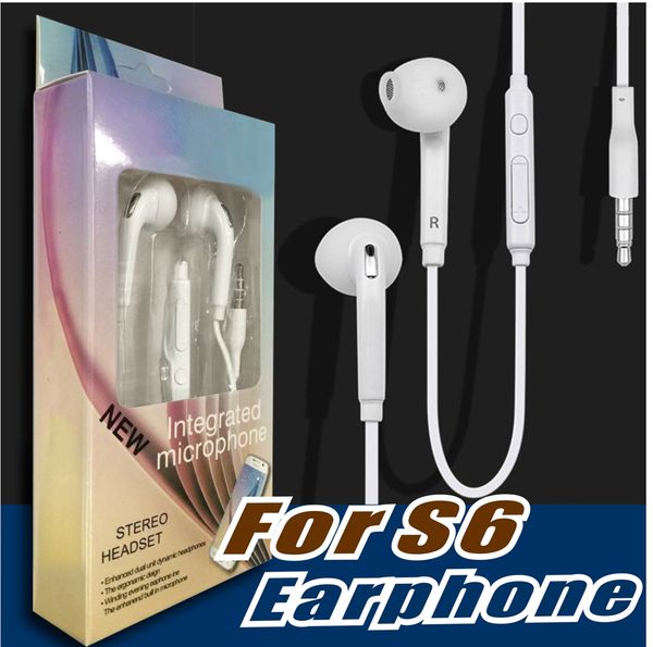 

premium stereo quality factory promotion for samsung s7 s6 s6 edge earphone earbud headset headphones 3.5mm non packaging (white) eo-eg920lw