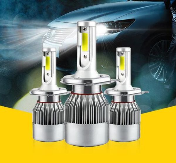 

super bright 2units 55w cob led car headlights chips bulb high/low beam h1,h3,h4,h7,h8,h9,h11,9005,9006,9012