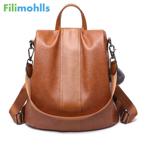 

backpack bag for women 2018 school bag ladies anti theft backpack for teenage girl vintage leather rucksack bagpack s1719