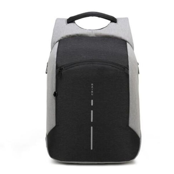 

baibu new anti theft backpack fashion 15.6inch usb charge lapbackpack men travel waterproof school bag male