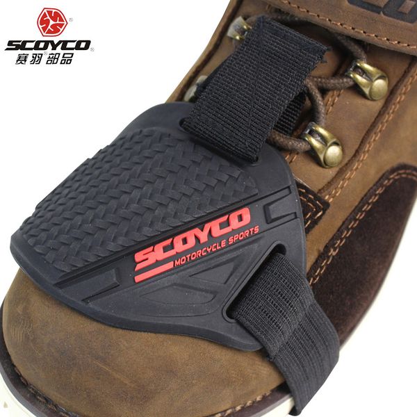 

scoyco fs-02 motorcycle racing shift pad motociclismo shoes scuff mark protector motocross boots anti slip cover shifter guards