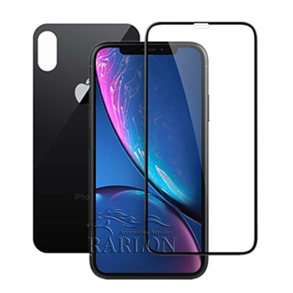 

Front tempered gla cover colorful back battery door full adhe ive ver ion creen protector film for iphone x max xr x 8 7 plu