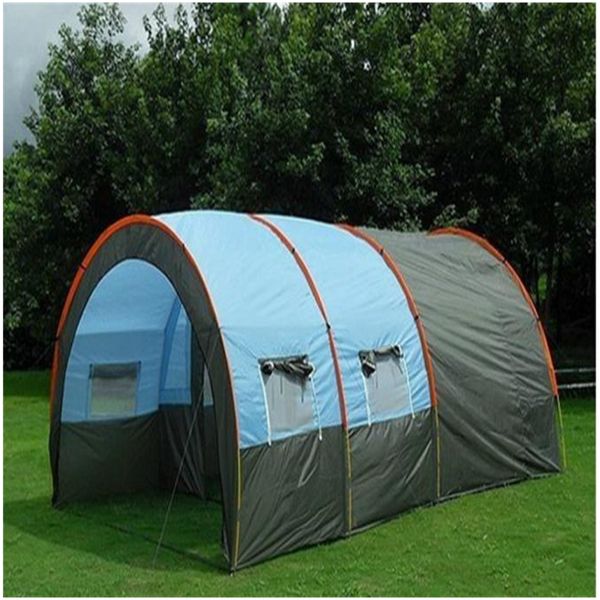 Camouflage Large Instant Tent Family 1 Room 2 Hall Outdoor Camping 8-10 Person