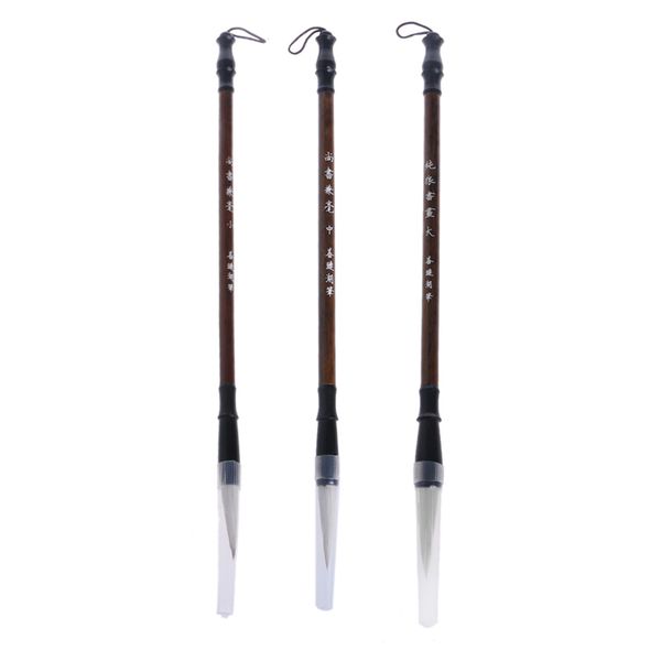 

1 pc chinese calligraphy brushes pen wolf sheep hair writing brush wooden handle chinese calligraphy brushes pen, Black;red