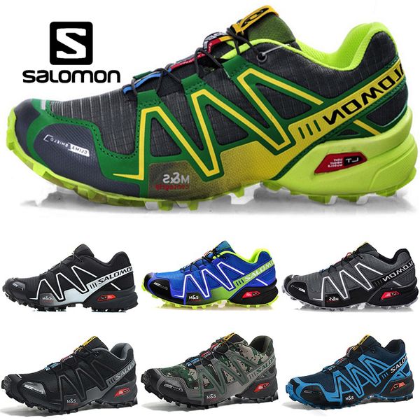 

Salomon Speed Cross 3 4 CS мужчины дизайнер 2018 кроссовки черный зеленый красный синий открыт