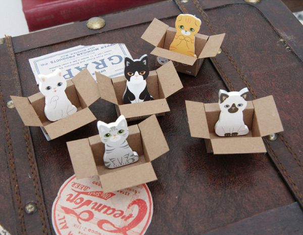 

2.4x4cm carton cat memo pad sticky notes memo notepad bookmark paper sticker school office supply escolar papelaria