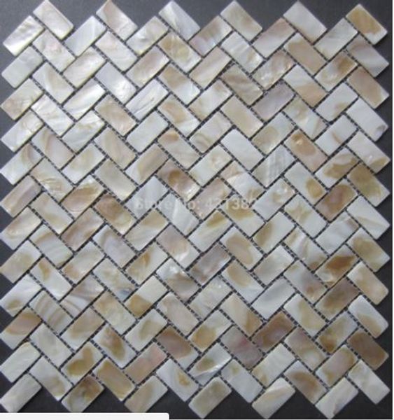 New Color Mosaic Tile 15x30mm Mother Of Pearl Tiles Natural Shell