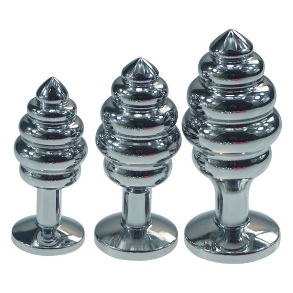 3 pcs como 1 conjunto Grande médio pequeno aço silicone aço plugue anal coração forma de metal butt insert gay anus brinquedos sexuais produto D18111502