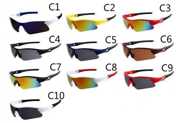 

new brand fashion man uv sport sunglasses spectacles women bicycle goggle cycling sports outdoor sun glasses 10colors 9164, White;black