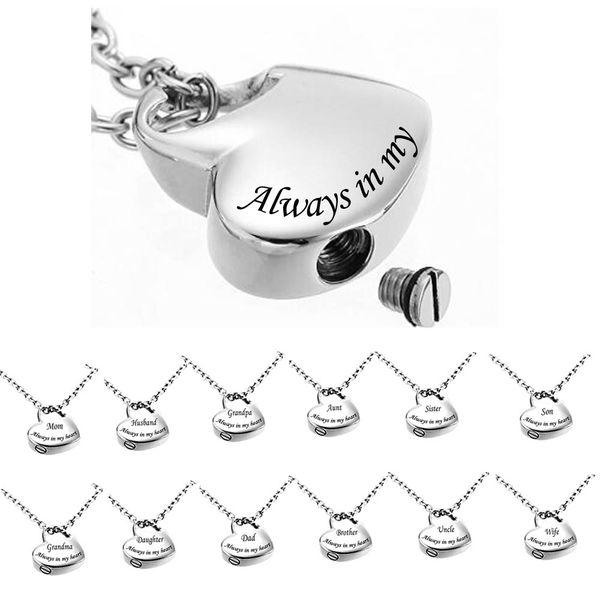 

fashion jewelry urn pendant cremation urn jewelry necklace with funnel filler kit ashes keepsake memorial pendant, Silver