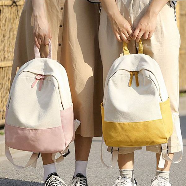 

casual women lady girl backpack canvas school student shoulder bag fashion for books laplby2018
