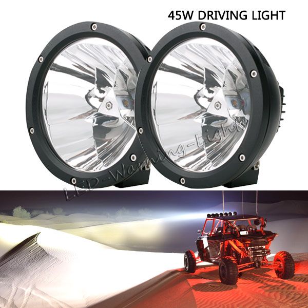 

2pcs 45w round led work light cannon 6.7in spot beam driving headlight for 4x4 off-road wrangler rubicon jk cj atv utv 4wd