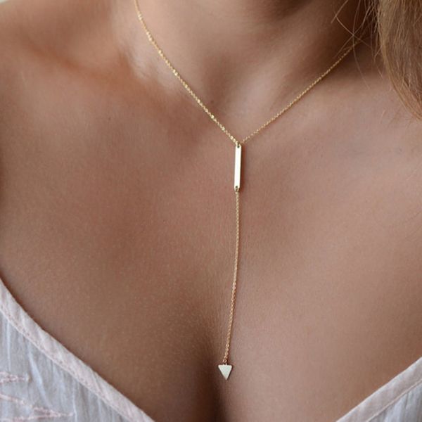 

fashion trendy jewelry copper geometric chain link necklace gift for women girl, Silver